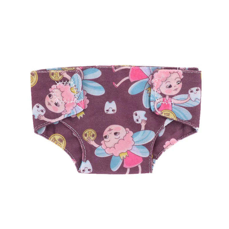 Doll Diapers Cute Underwear Animal Fruit Print for 18Inch American Doll Girls&43Cm Baby Reborn,Our Generation,Doll Clothes Panty