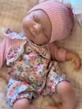 Preciosa Bebe silicona de 32,33 cm peso 0.9 - 1 kg, lavable